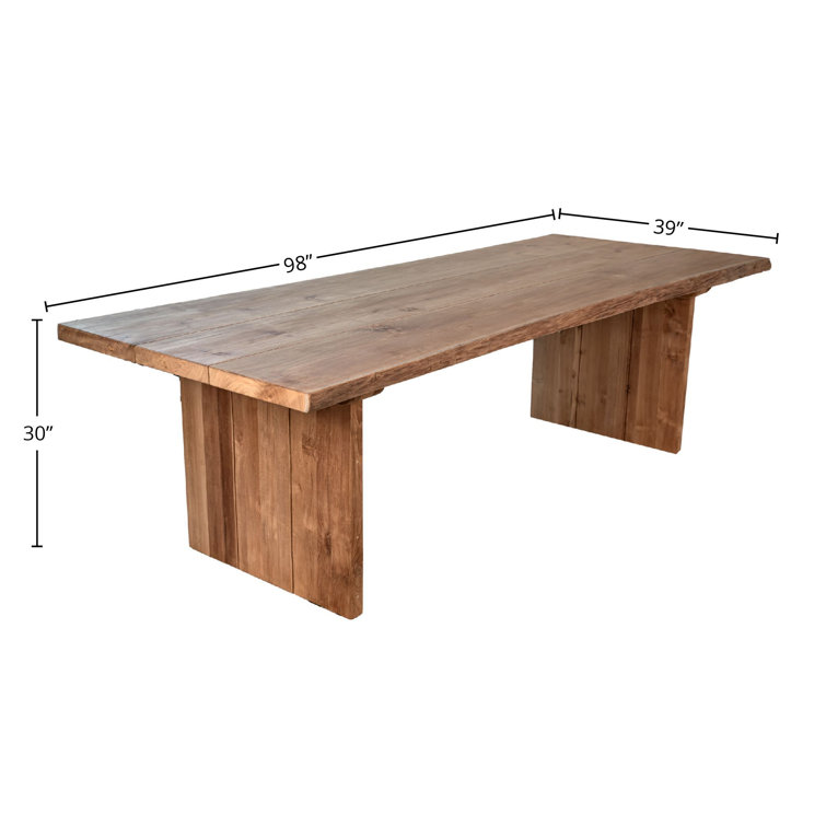 Loon Peak® Lista Natural Finish Double Pedestal IndoorOutdoor 98inch